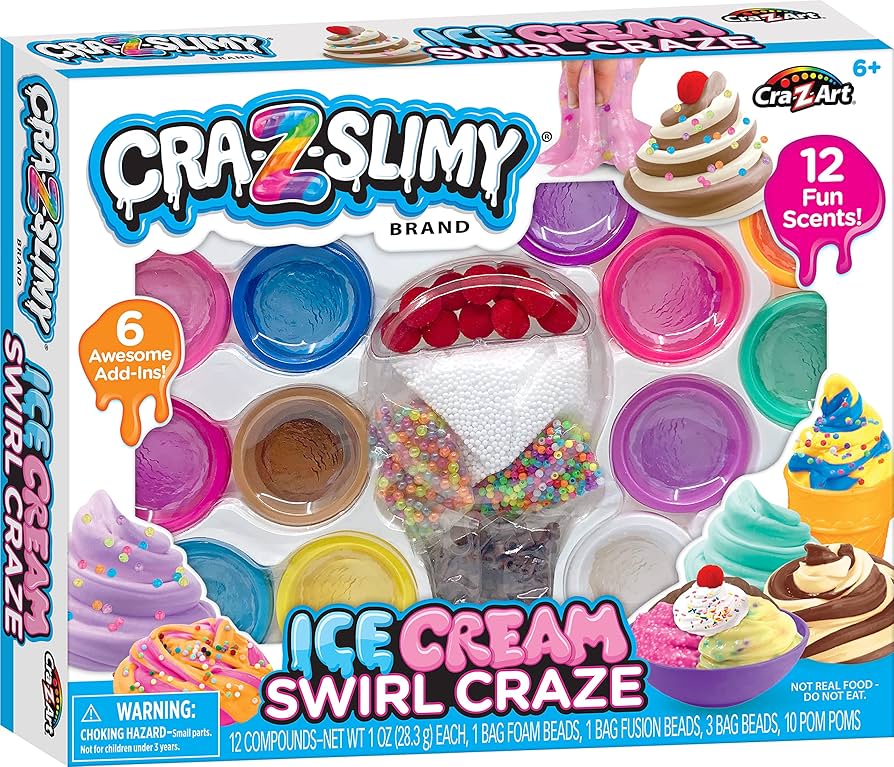 Amazon.com: CRA-Z-Slimy Ice Cream Shop Premade Slime Set : Toys