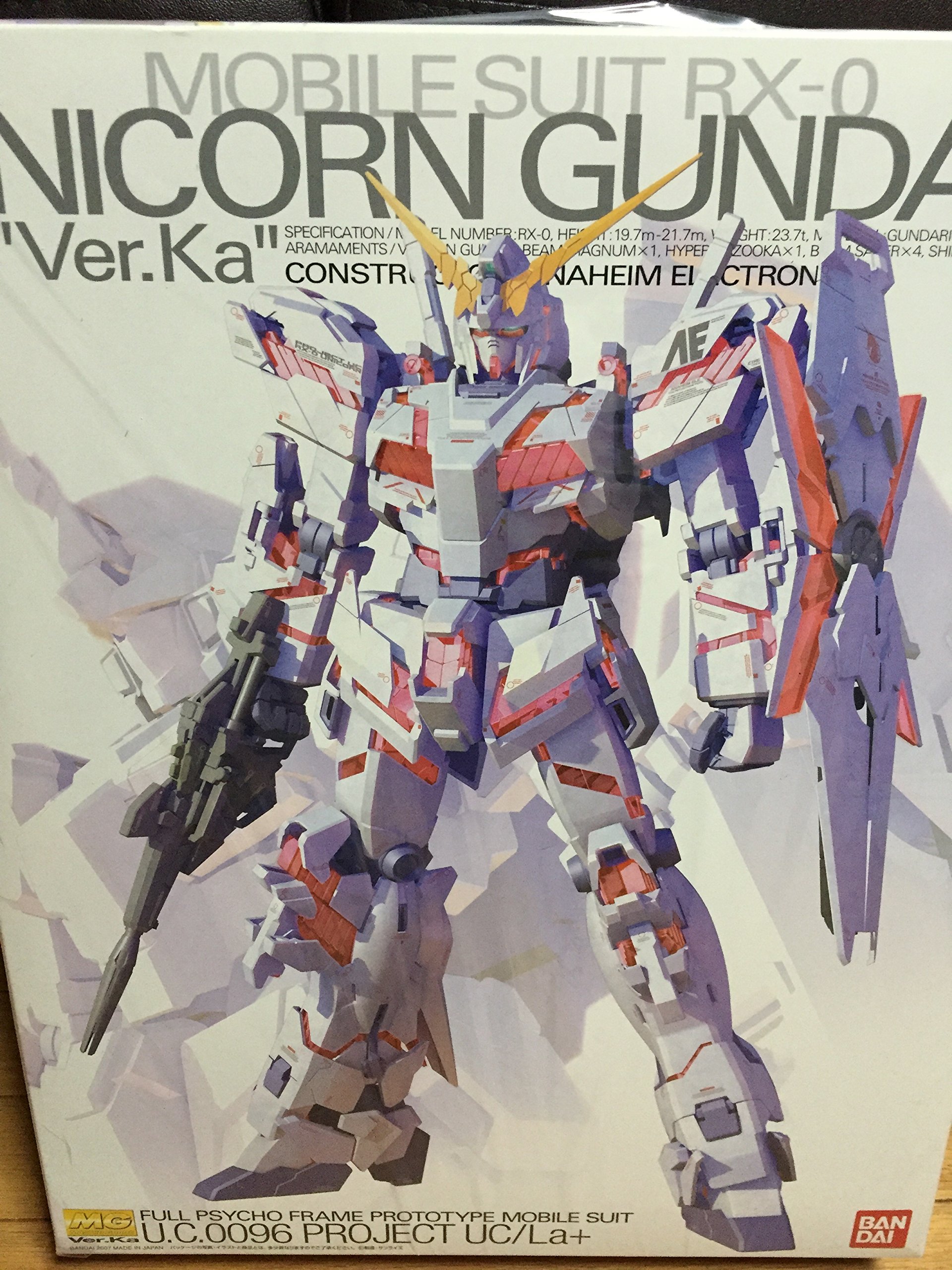 Amazon.com: Gundam RX-0 Unicorn Gundam Ver Ka MG 1/100 Scale [Toy