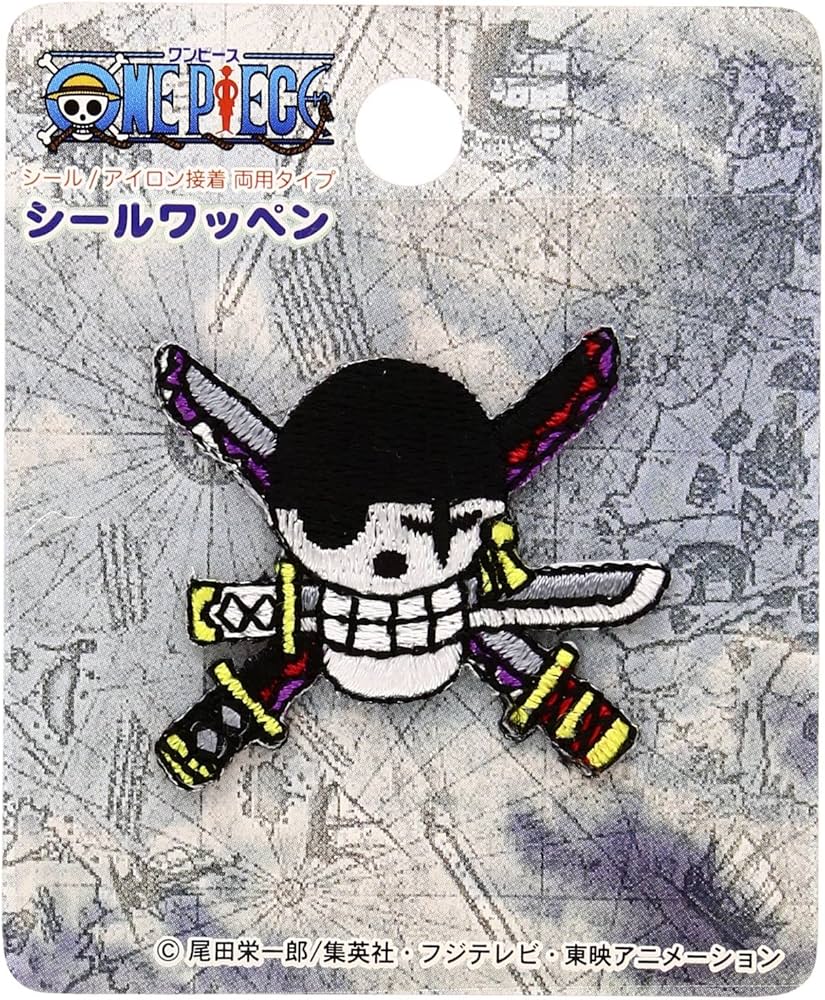 Amazon.co.jp: 稲垣服飾 ワンピース シールワッペン 海賊旗ゾロ2
