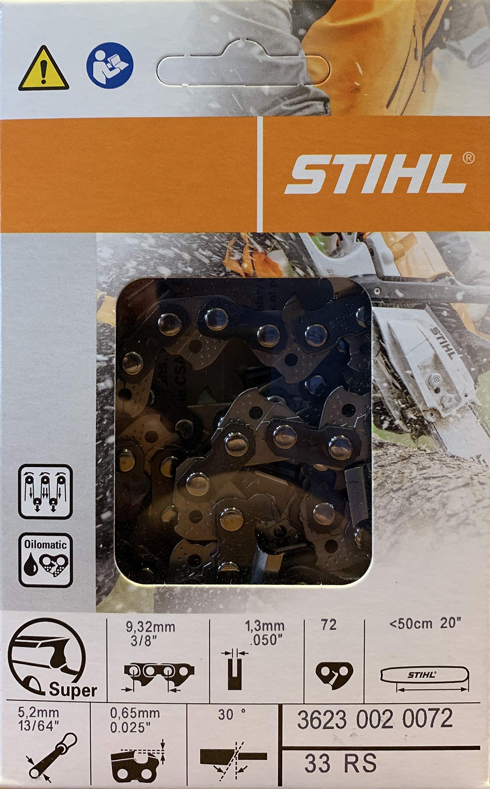 Amazon.com: STIHL 33RS 72 Rapid Super Chainsaw Chain 20
