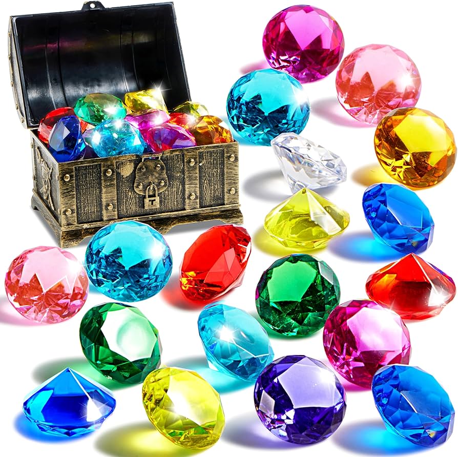 Amazon.com: Sloosh Diving Gems Pool Toys, 16 Big Colorful Diamond