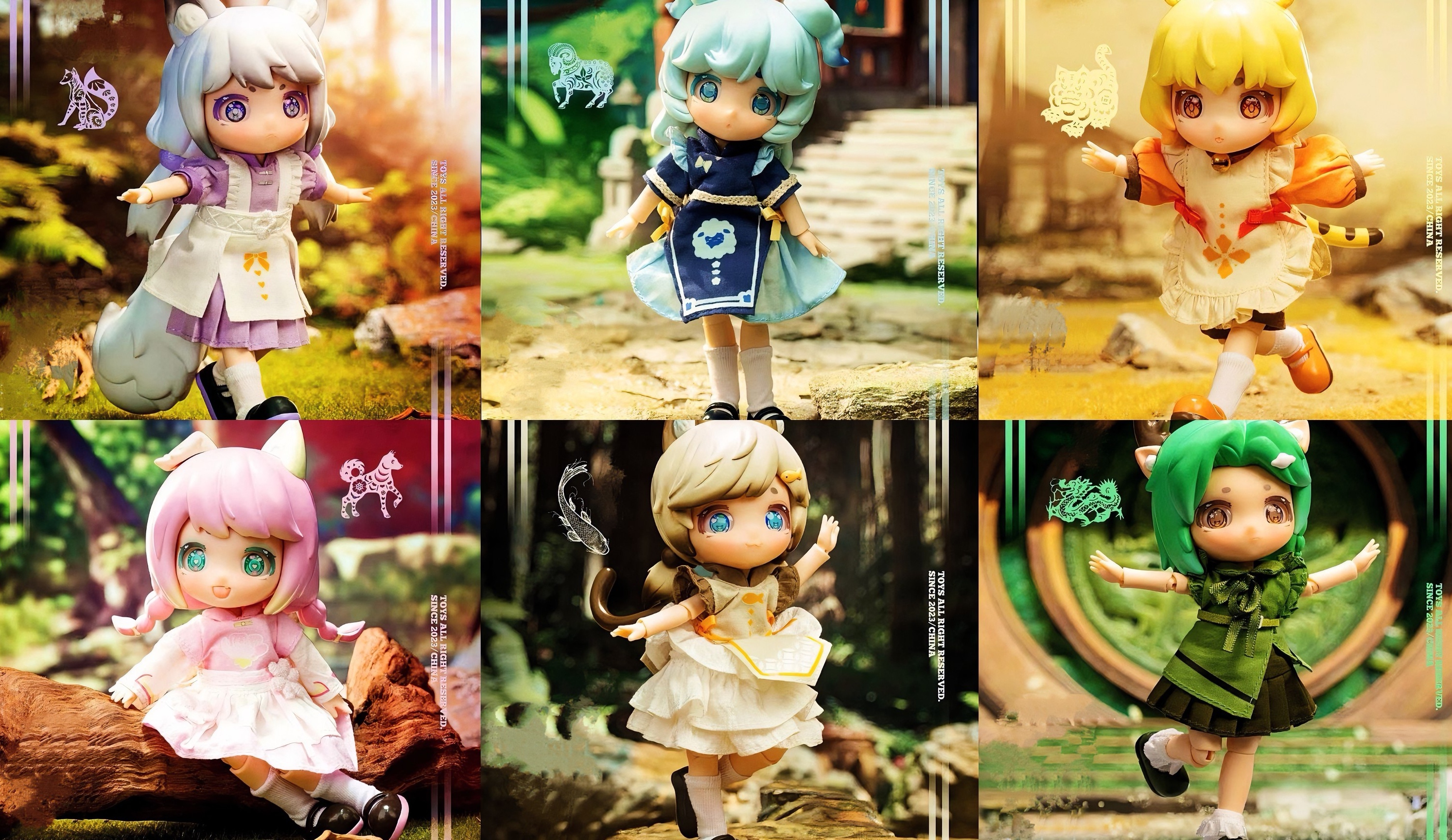 Amazon.co.jp: Briskyjp 彩華錦中華風シリーズ ブラインドボックス人形