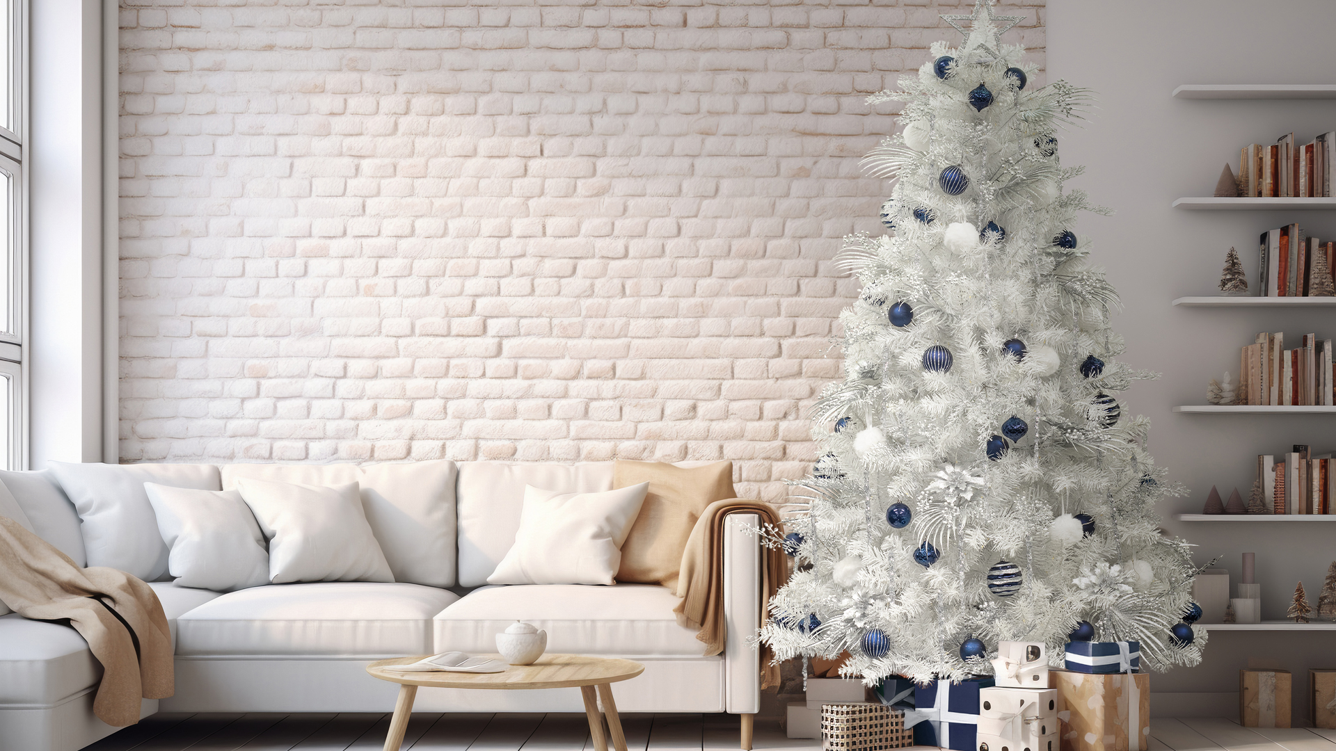 Amazon.com: KI Store 6ft White Christmas Tree with Ornaments and