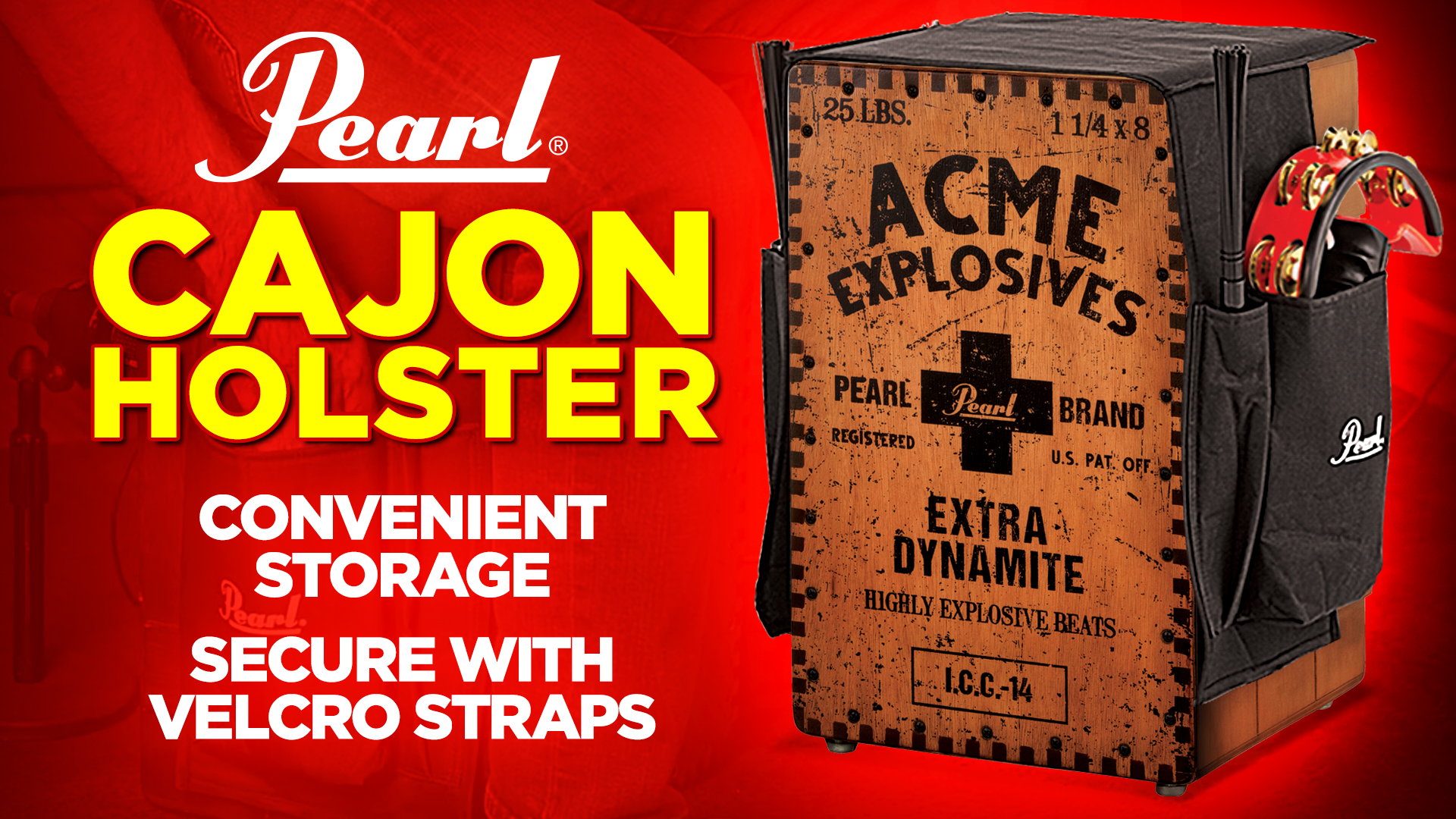 Amazon.com: Pearl Primero Cajon - Abstract Red : Musical Instruments