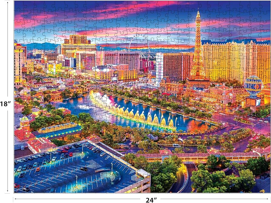Amazon.com: RoseArt - Kodak Premium - Las Vegas Strip - 550 Piece