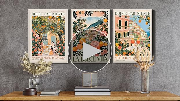 Amazon.com: Italy Amalfi Coast Canvas wall art Italian City Travel