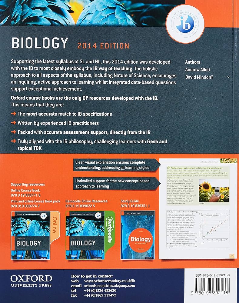 Amazon.com: IB Biology Course Book: 2014 Edition: Oxford IB