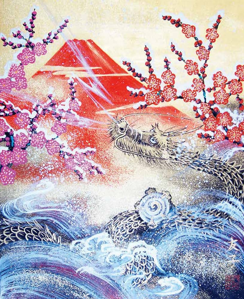 Amazon.co.jp: 見るだけで金運が上がる! 龍神の絵 (パワー入り特大絵画