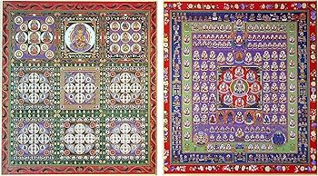 Amazon｜仏画色紙 両界曼荼羅 金剛界曼荼羅 胎蔵界曼荼羅 二枚一組