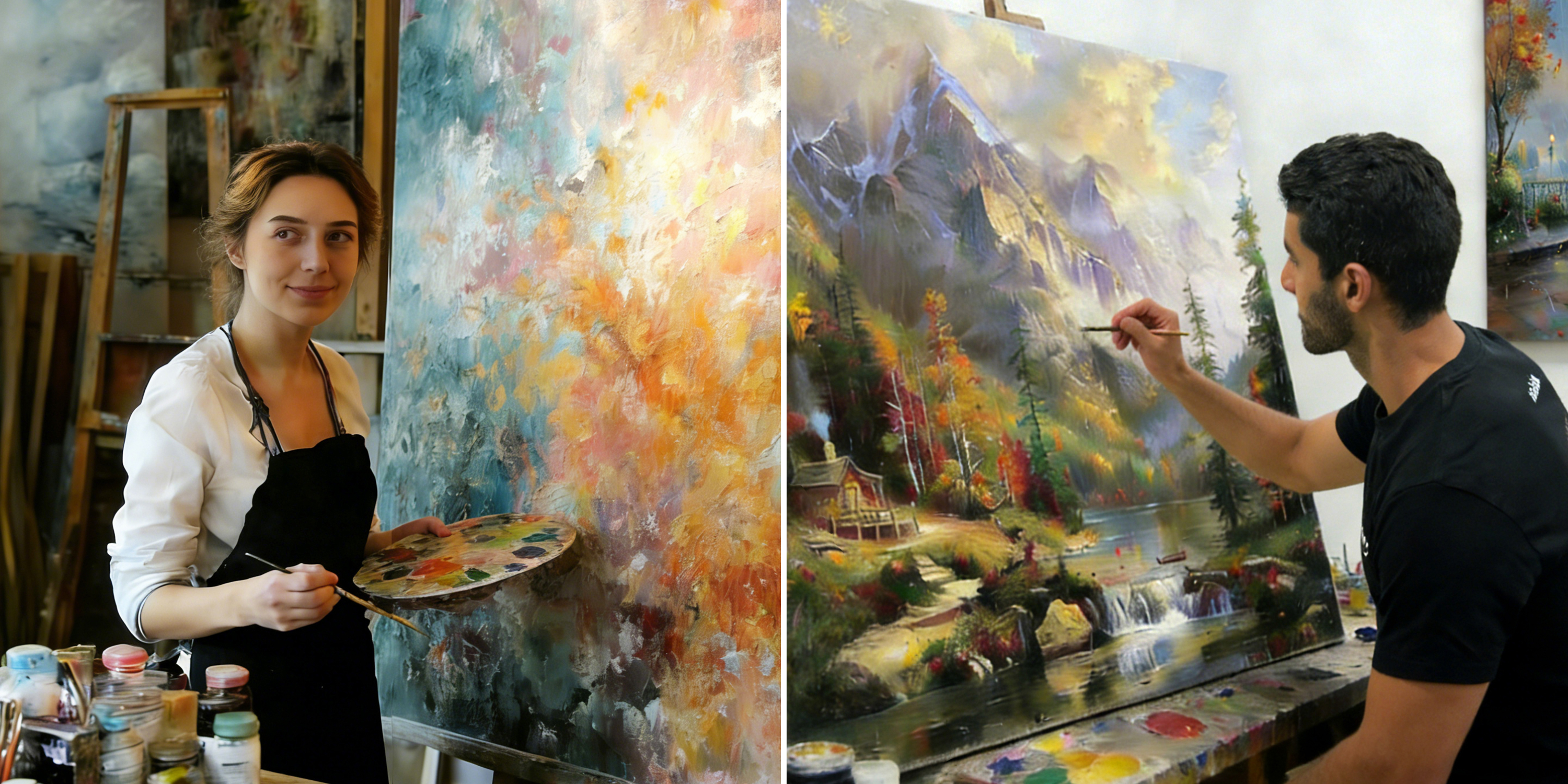 Amazon.co.jp: 長方形の偉大な白い馬の油絵 | 29 ダイナミックな走る馬