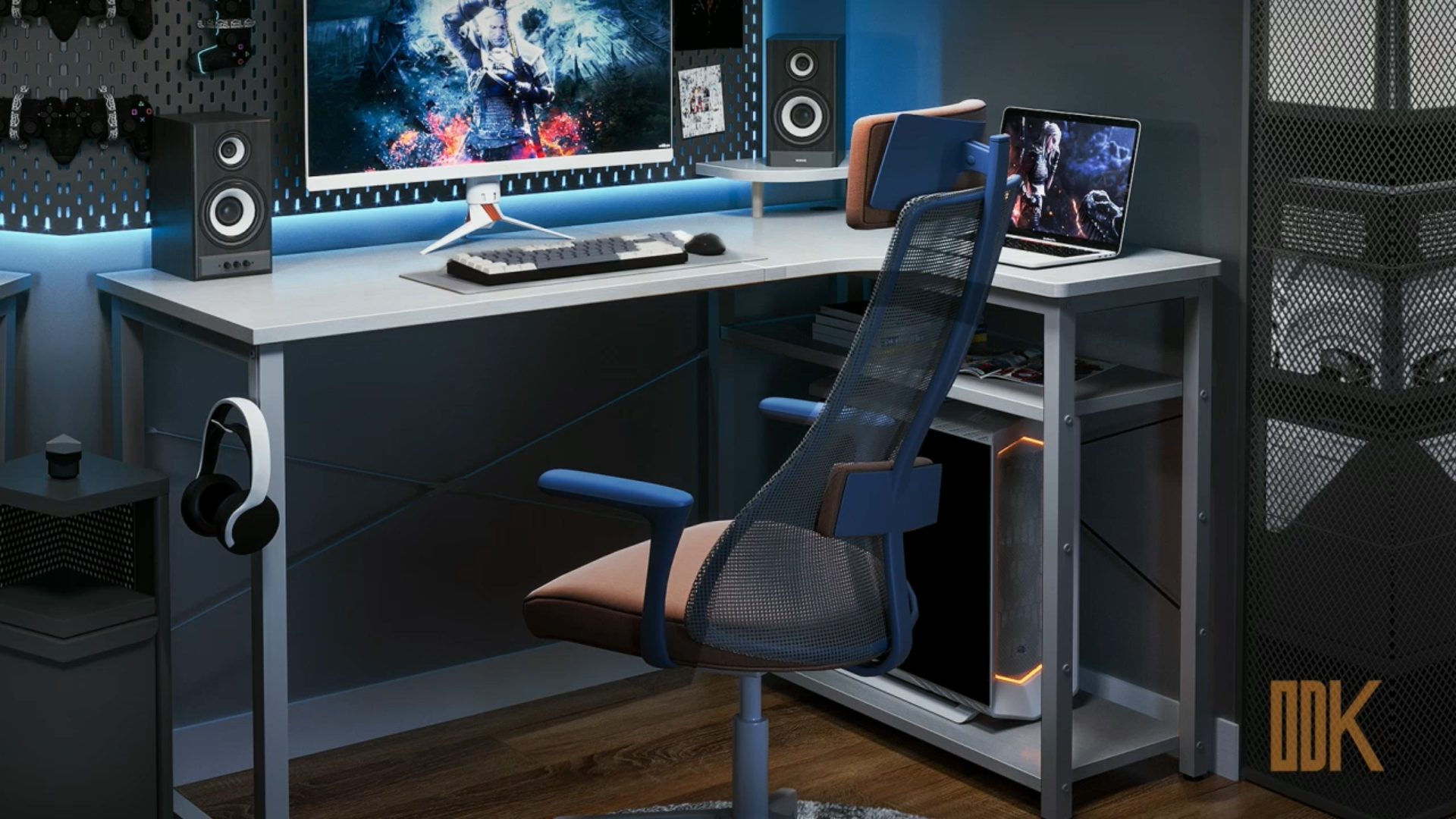 Amazon | ODK ゲーミングデスク L字 パソコンデスク 幅110 デスク desk