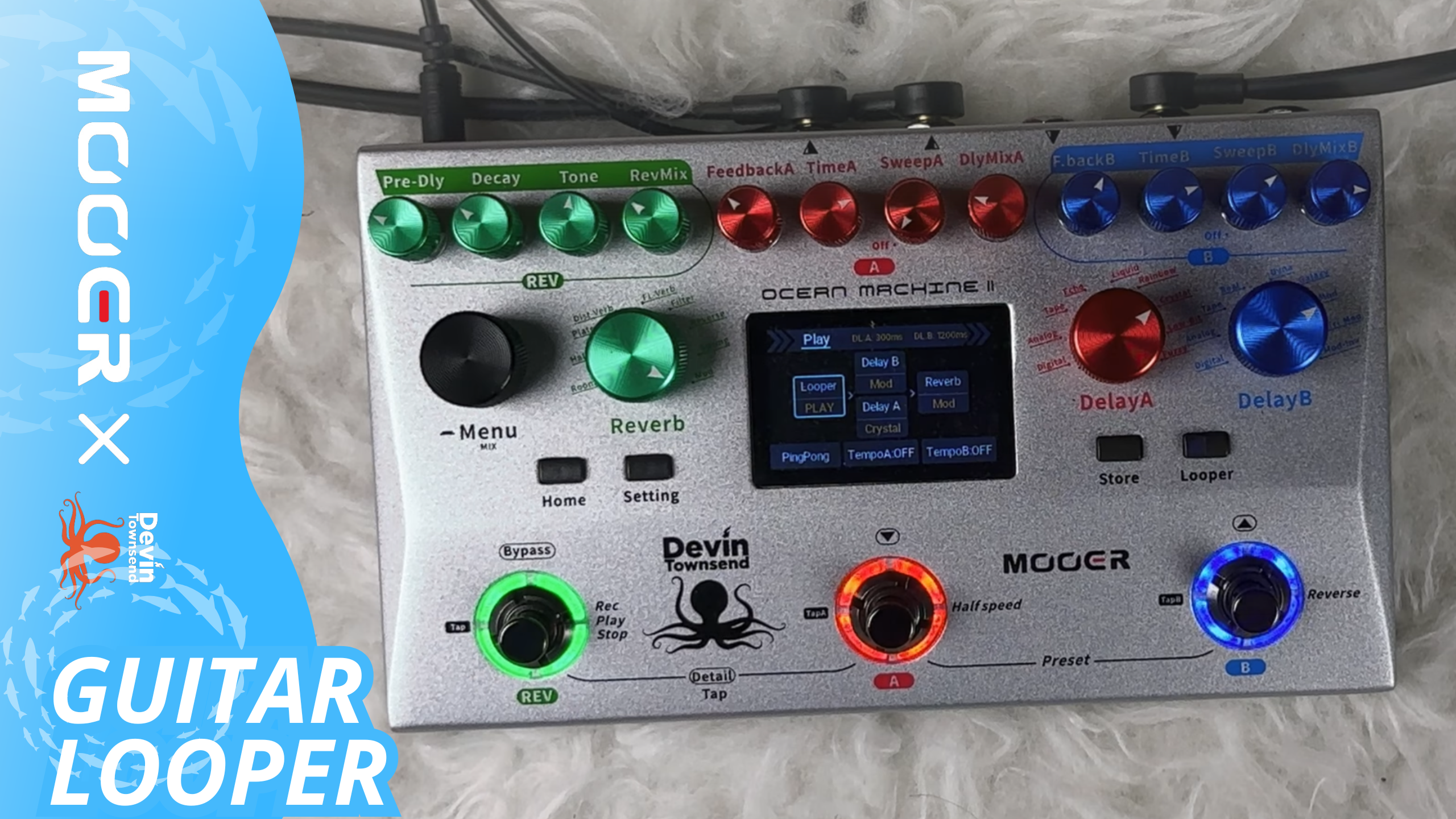 Amazon.com: MOOER Ocean Machine II Premium Dual Delay, Reverb and