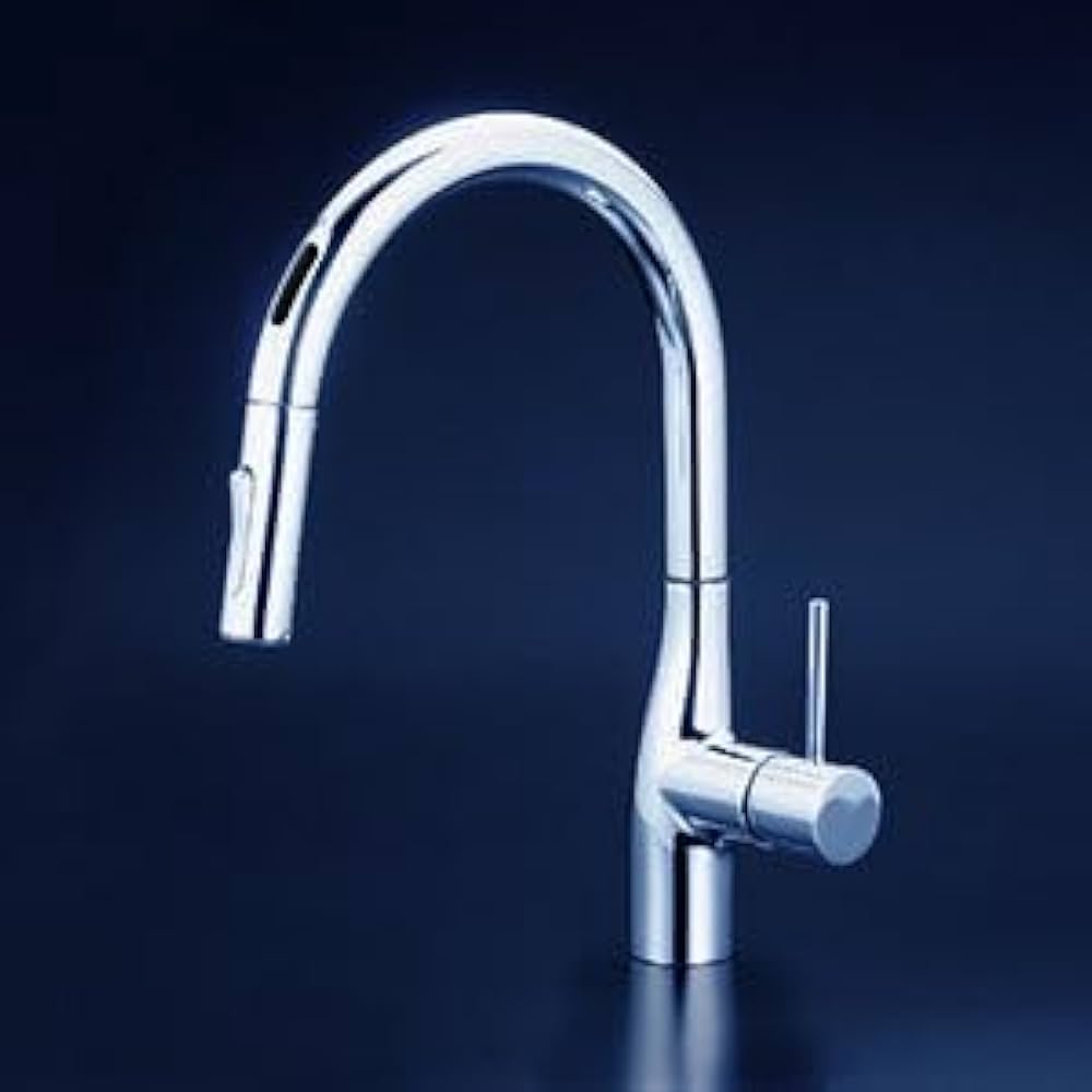 Amazon | KVK シングルシャワー付混合栓(センサー付) 撥水 電池