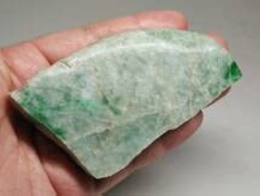 天然石 鑑賞石 翡翠石 緑石 原石 置物 重さ約3.33㎏ 時代箱 VR7040