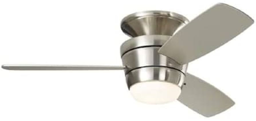 HARBOR BREEZE Mazon 44-in Brushed Nickel LED Indoor Flush Mount