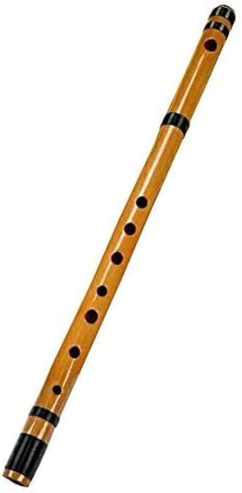 Amazon | 竹製篠笛 7穴 八本調子 伝統的な楽器 竹笛横笛(赤紐巻き