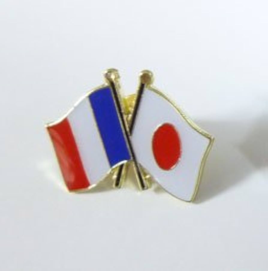 Amazon | 国旗ピンバッジ（日本・フランス友好旗） | バッジ | おもちゃ