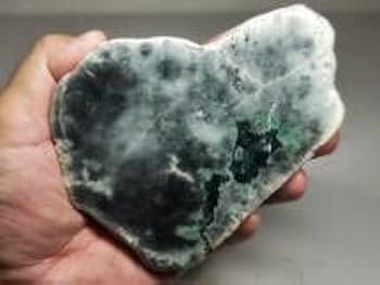 Amazon.co.jp: 黒緑 466g 翡翠 原石 ヒスイ 鉱物 鑑賞石 糸魚川 水石