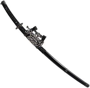 Amazon.co.jp: 模造刀 太刀 陣太刀 黒呂塗り鞘 極上研磨刀身 大刀