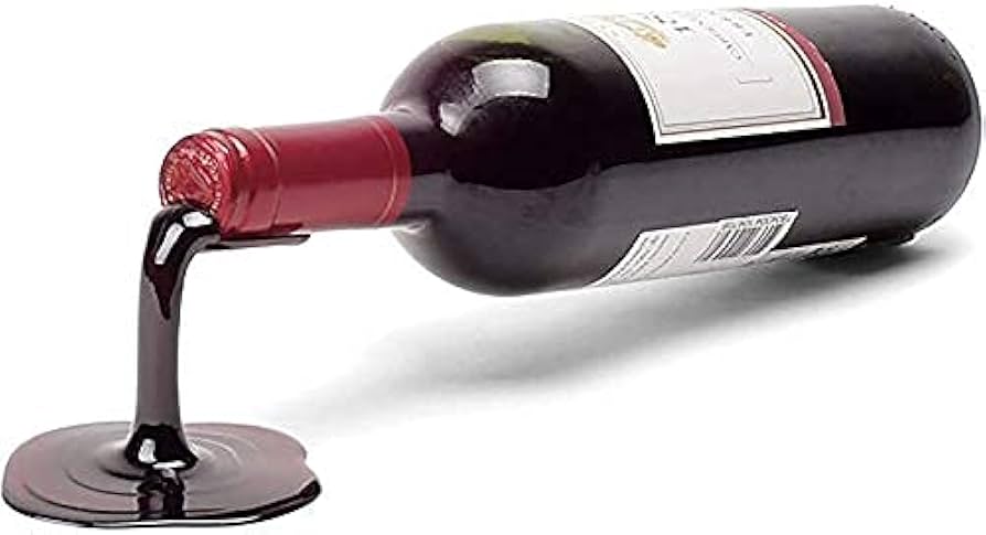 Amazon｜こぼれたワインボトルホルダー 流れるような形ワインラック