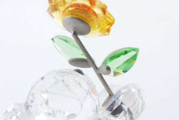 Amazon.co.jp: スワロフスキークリスベアクマひまわりクリスタル置物