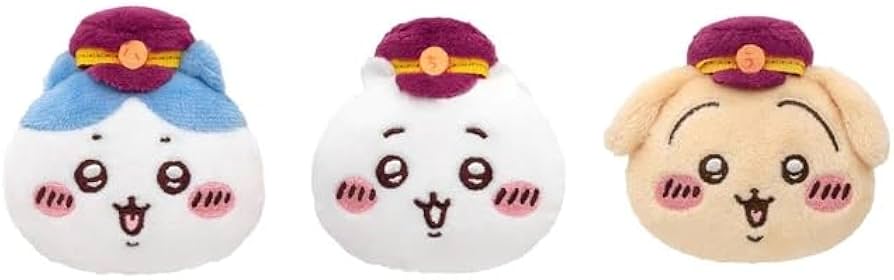 Amazon | ちいかわ×阪急電車 阪急電車なぬいぐるみおかおバッジ 3個