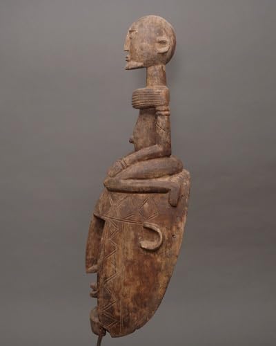 Amazon.co.jp: アフリカマリ共和国ドゴン族マスク仮面No.414木彫り