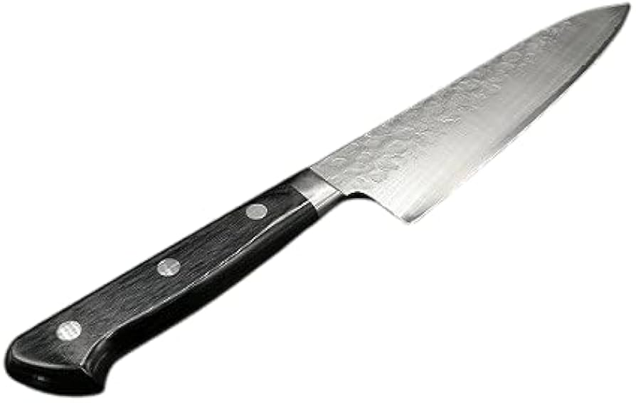 Amazon | 【 高村刃物 】V10鋼 スペシャル 槌目 牛刀 180mm 口金付