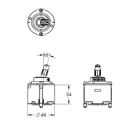 Grohe 46048000 Single-Hand Mixing Valve Ceramic Cartridge