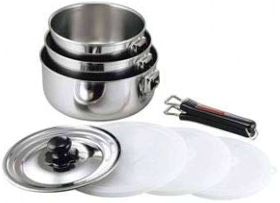 Amazon.co.jp: スタッキング 鍋セット 【3点セット】 日本製 着脱取手