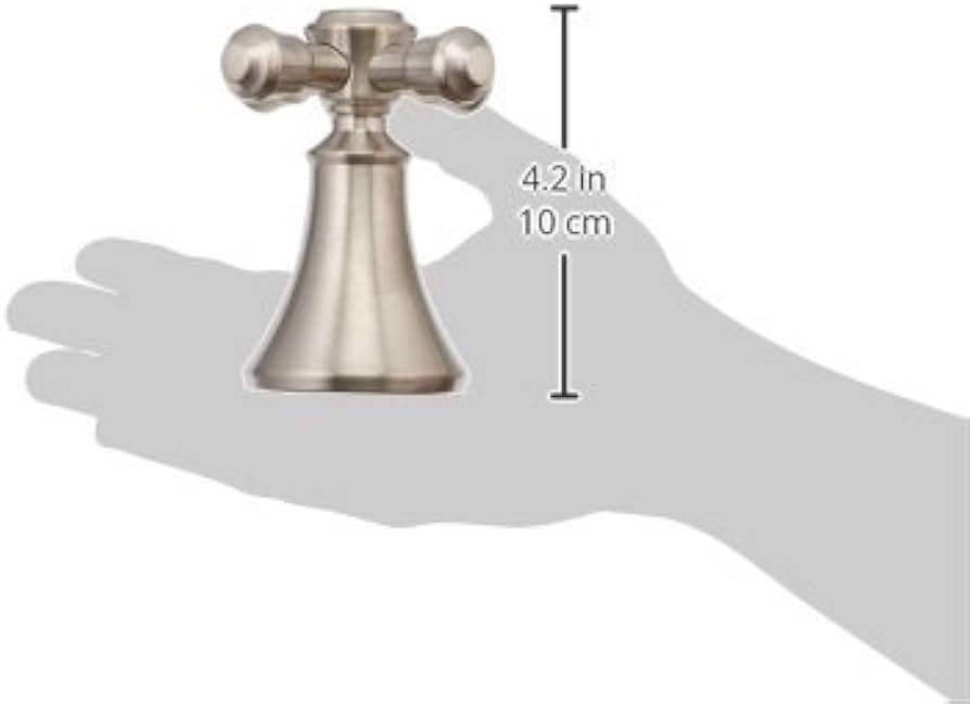 Delta Cassidy Brushed Nickel Cross Roman Tub Faucet Handle Set of