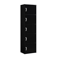 Amazon.co.jp: Hodedah 本棚 マホガニー 5段 5枚扉 【日本正規輸入品