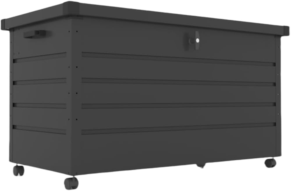 Amazon | 物置 屋外収納ボックス 350L 大容量 鍵付き スチール製