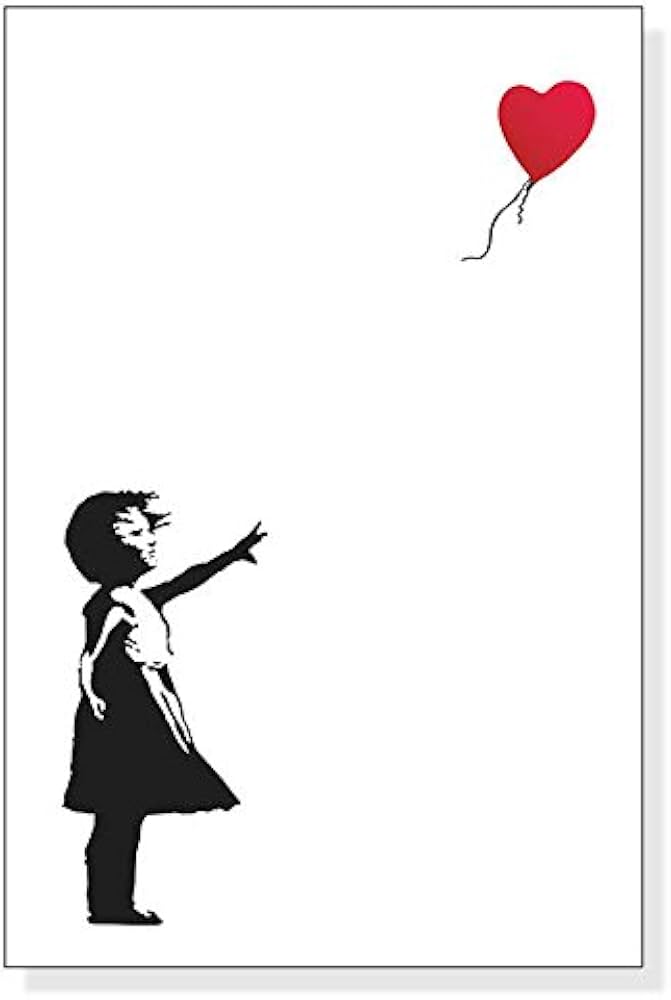 Amazon.co.jp: ポスター バンクシー Balloon Girl 赤い風船と少女