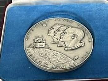 Amazon.co.jp: アポロ11号 純銀製 150g 大型メダル 月面着陸記念 1969