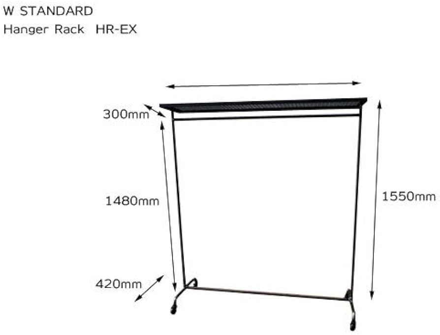 Amazon｜W STANDARD インダストリアル アイアンハンガーラック