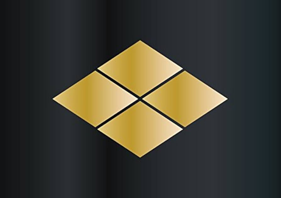 Amazon.co.jp: 家紋ステッカーシリーズ 5 武田菱 武田 信玄 5cm×2枚