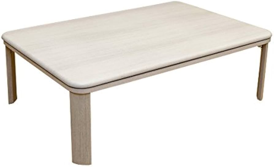 Amazon.co.jp : 家具調折脚フラットヒーターこたつ ホワイト 120×80