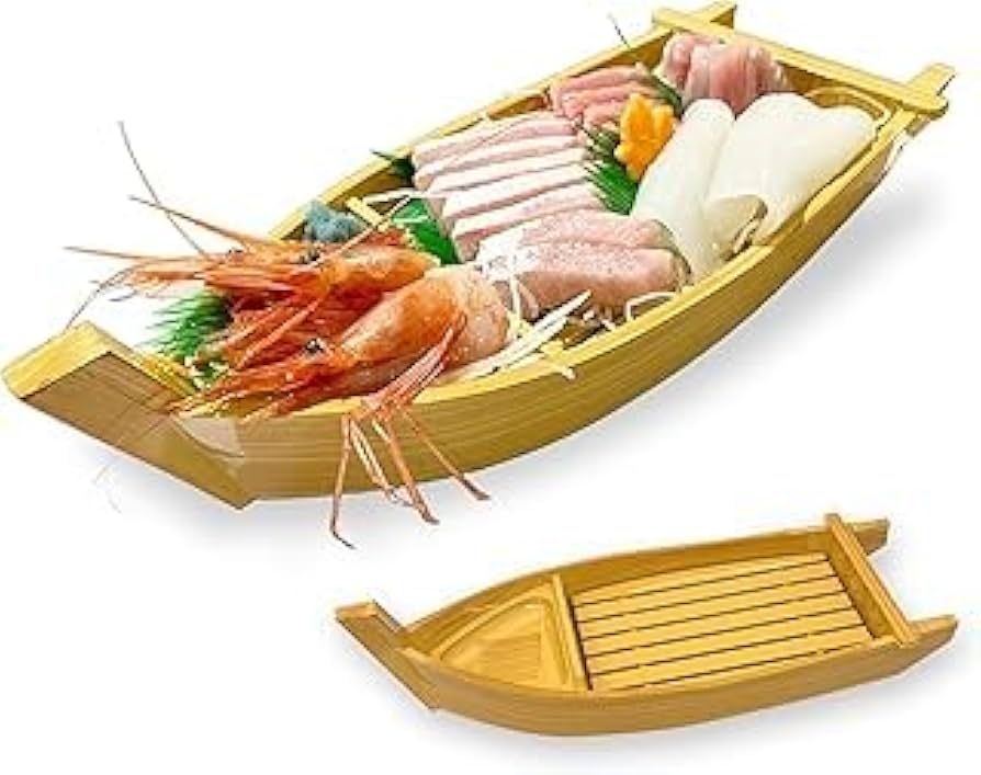 Amazon.co.jp: 舟盛り 器 1個 1人舟 （小 1～2人前） 下司付 舟ノゾキ