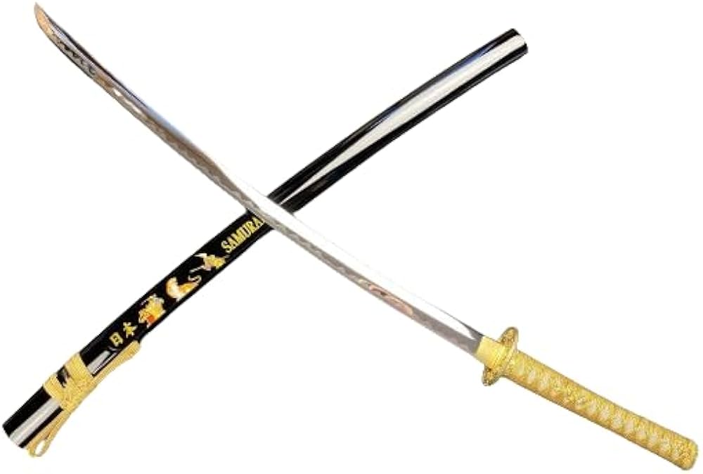 Amazon.co.jp: 濃州正恒作 模造刀 彫金大刀 金侍 3 点セット 模造刀