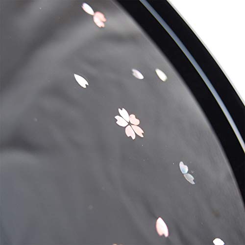 Amazon｜天野漆器 お盆 24cm 木製 トレー あわび貝 螺鈿装飾 丸盆 高岡