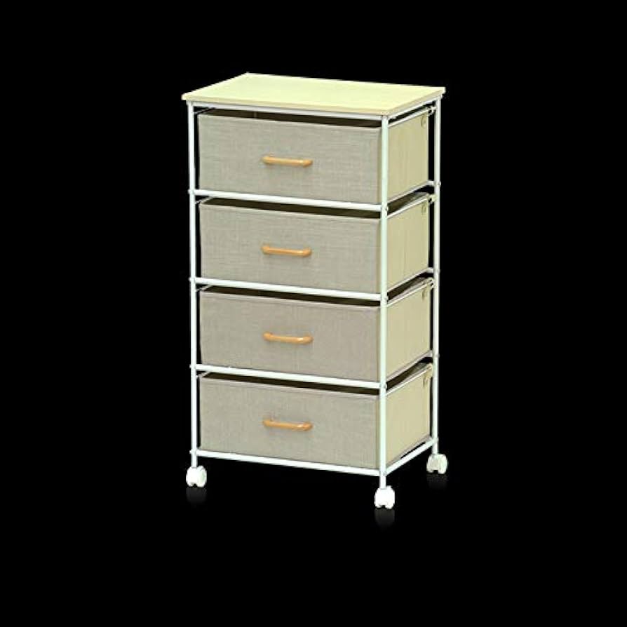 Amazon｜チェスト 4段 幅50cm キャスター付き ファブリック ランドリー