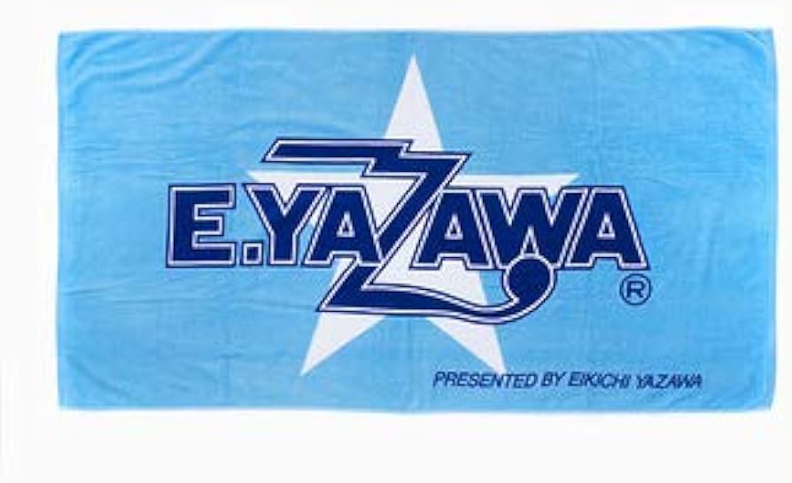 Amazon.co.jp: 矢沢永吉 スペシャルビーチタオル 47 薄青/青-白