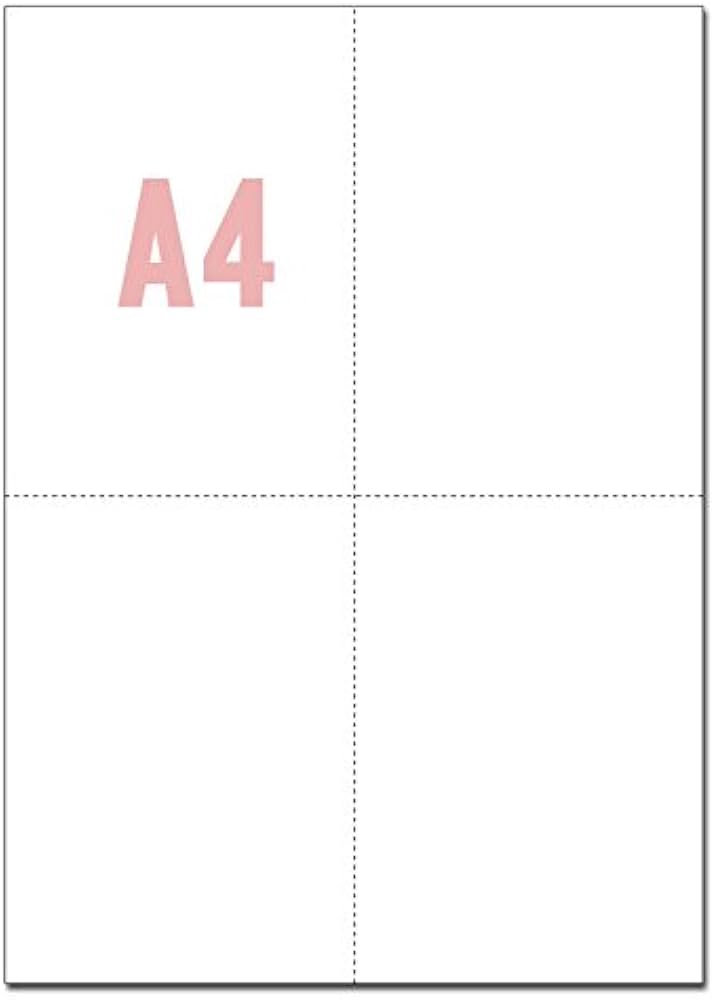 Amazon.co.jp: A4サイズ4分割 マイクロミシン目入り PPC用紙（2000枚