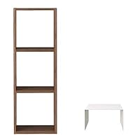 Amazon｜無印良品 スタッキングシェルフ・3段・オーク材 コの字棚付