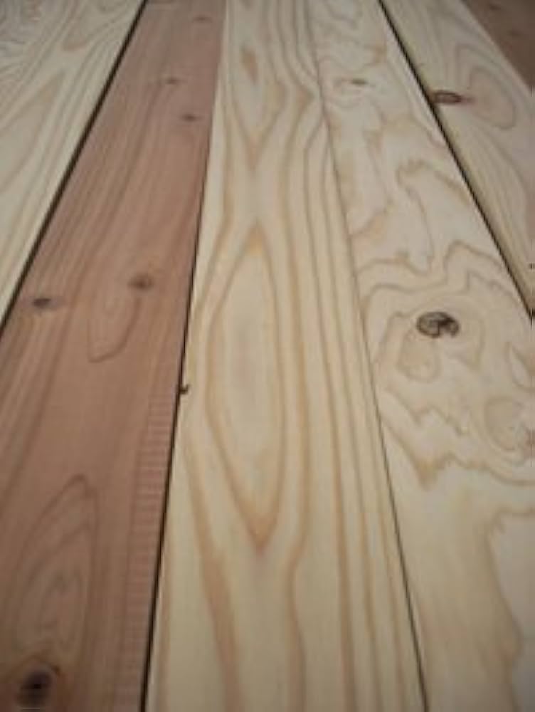 Amazon | 国産杉板（日田杉） 無垢板 4枚入り 長さ2m 厚み1.2cm 幅