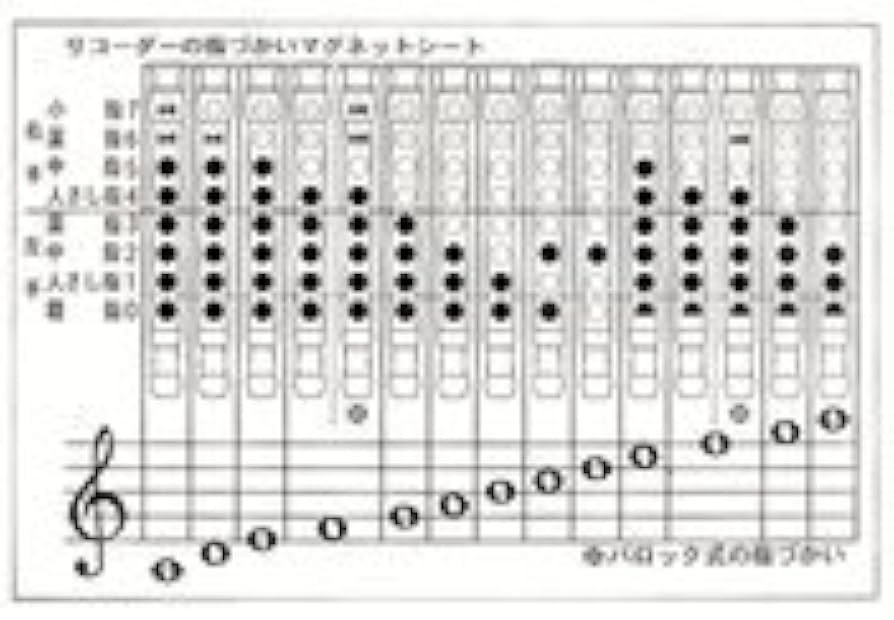 Amazon.co.jp: 【ZEN-ON(全音)】 リコーダーの指づかいマグネット