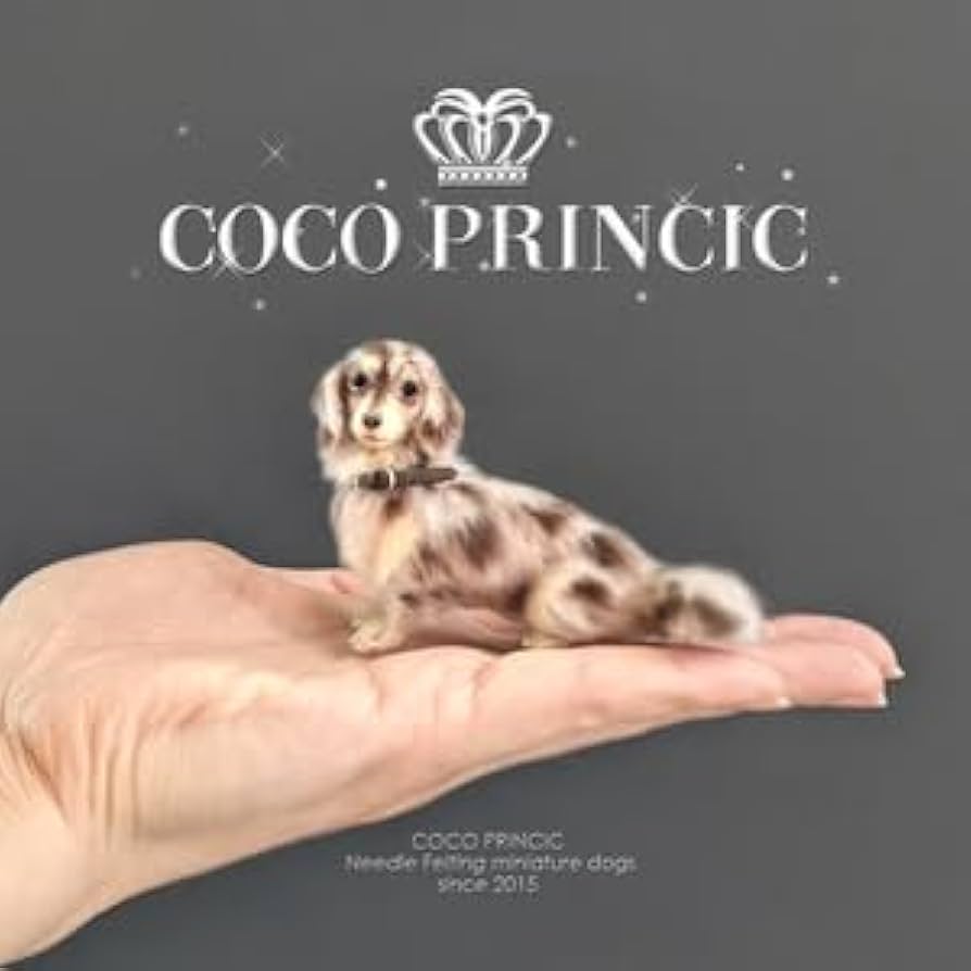 Amazon.co.jp: ミニチュア羊毛フェルト犬5.6cmのカニンヘンダックス