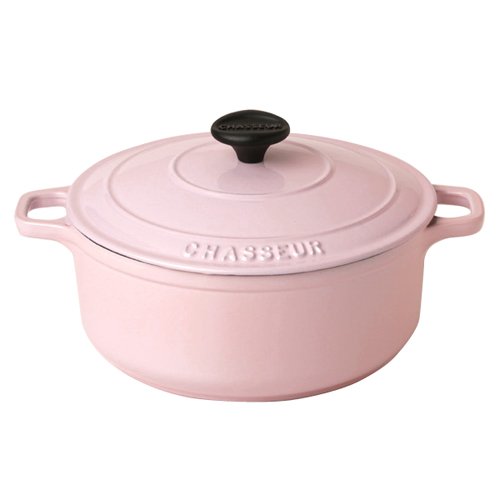 フランス製 CHASSEUR シャスール ラウンドキャセロール 20cm ピンク