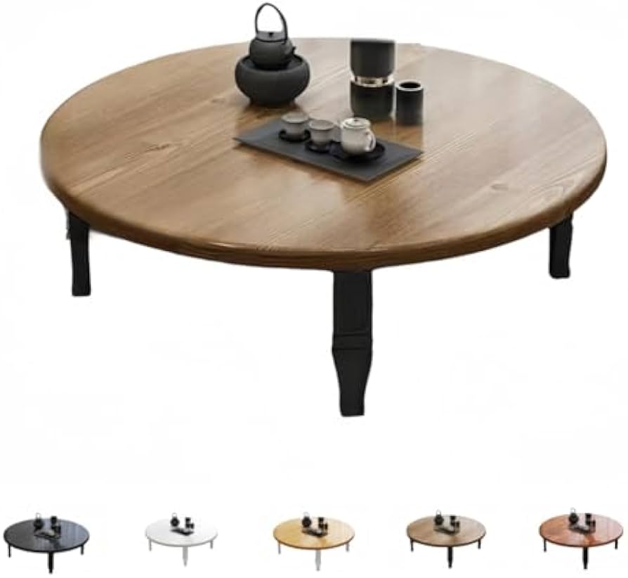 Amazon.co.jp: Zekono 折りたたみ 丸 小さい 円卓 ローテーブルロー